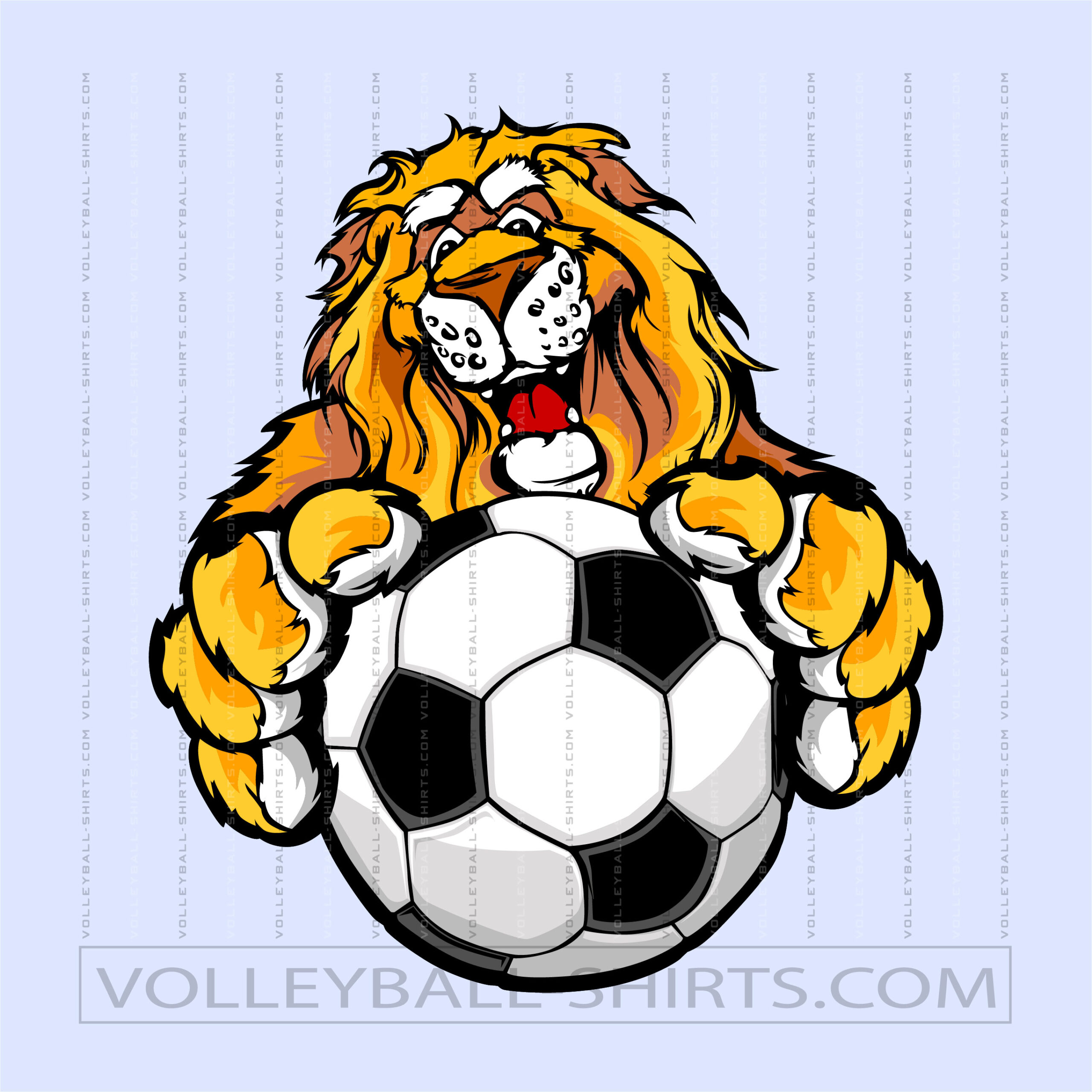 Lion Holding Soccer Ball
