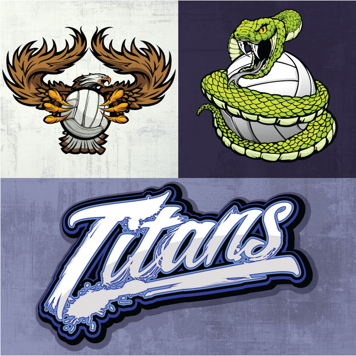 Volleyball Shirt Art | Team Logos and School Designs