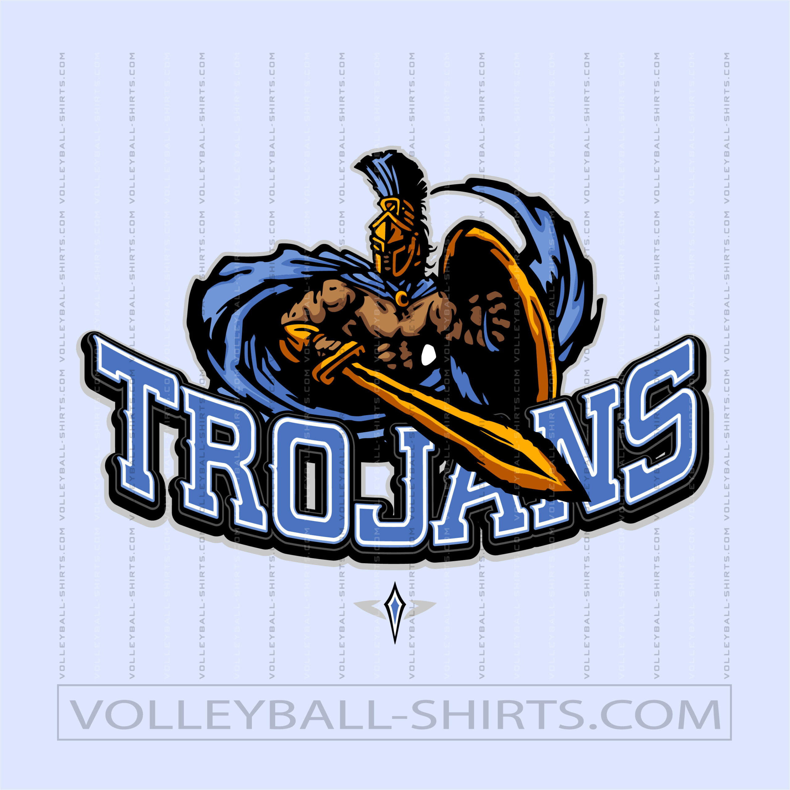 Trojans Volleyball Team Logo