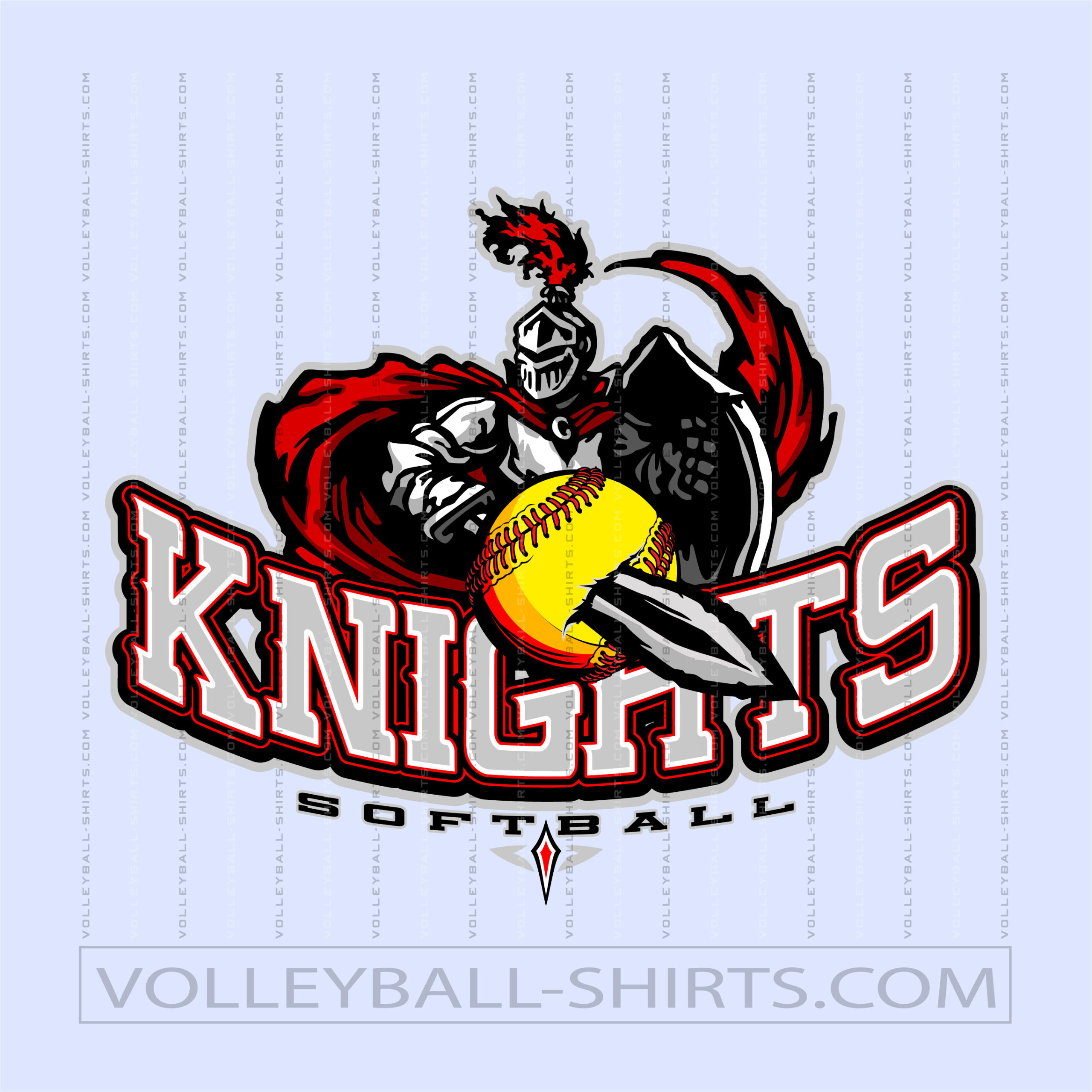 Knights Softball Pin Graphic