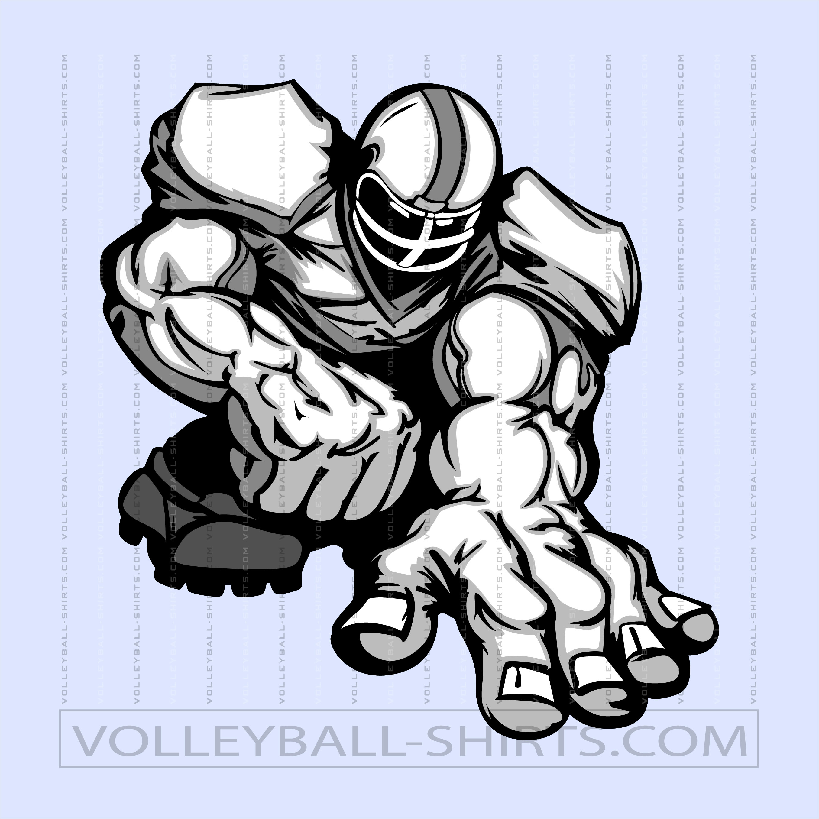 Powerful Football Player Clipart