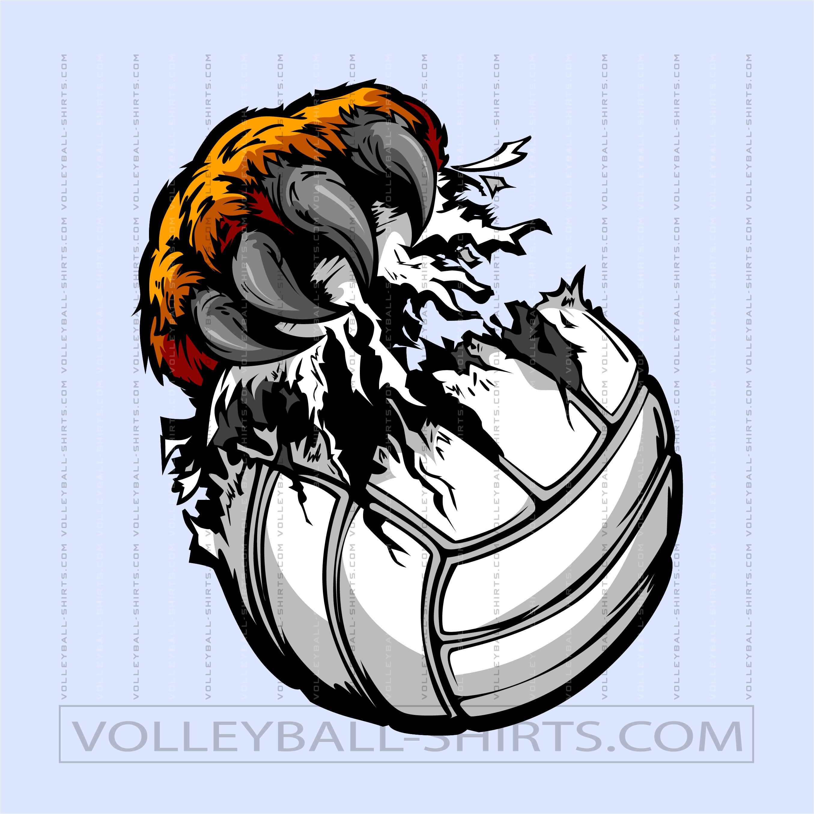 Vector Tiger Volleyball