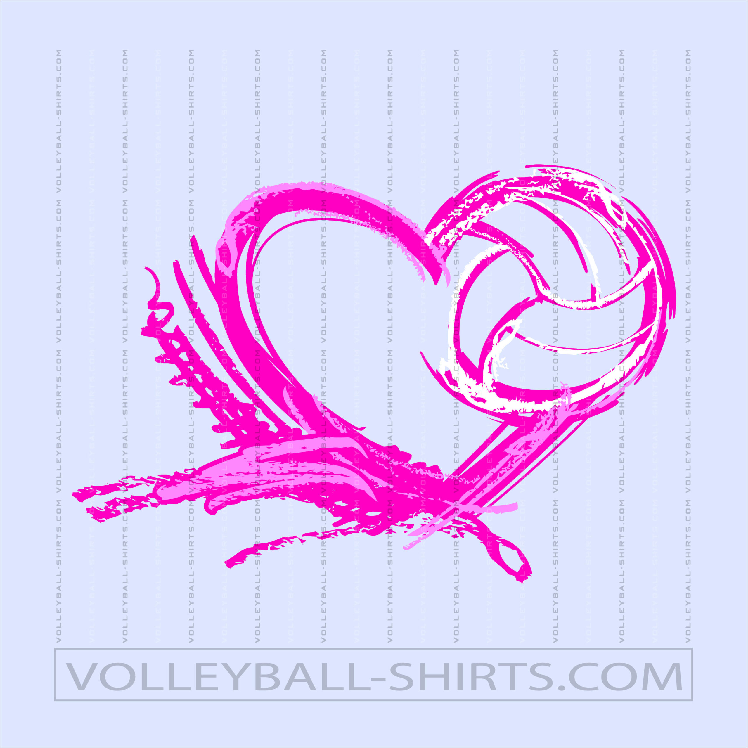 Vector Heart Volleyball Logo