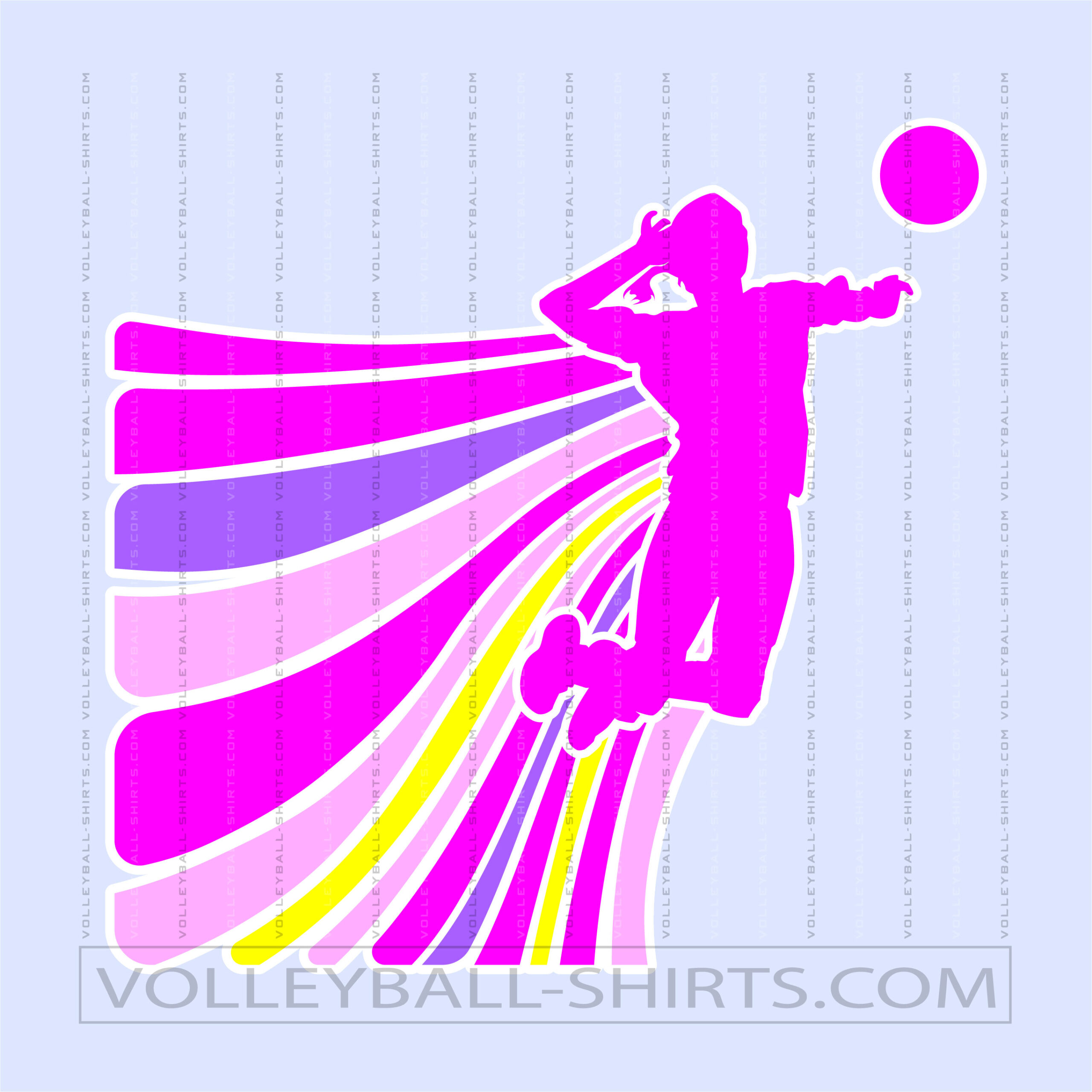 Pink Volleyball Vector Art