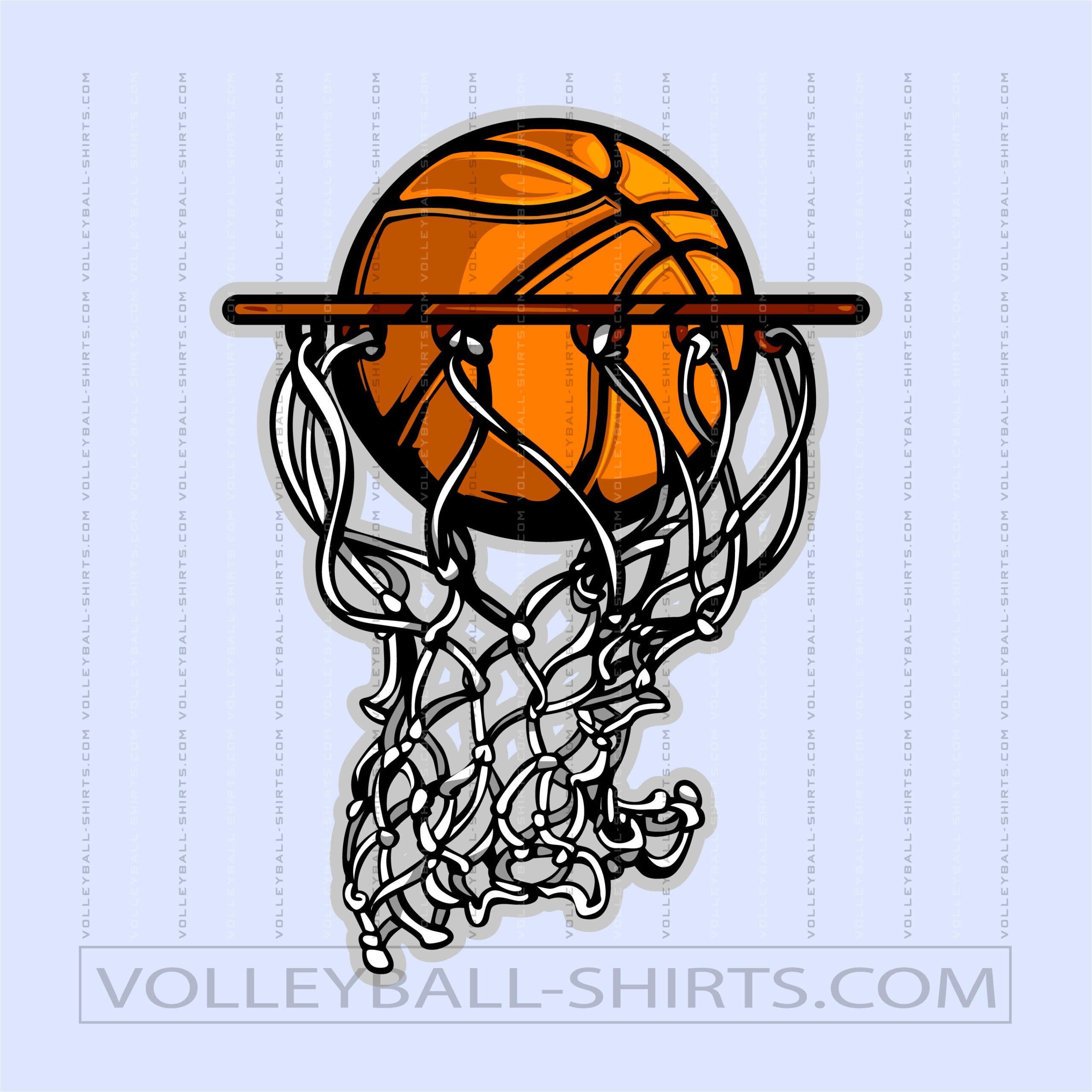 Basketball in Net Logo