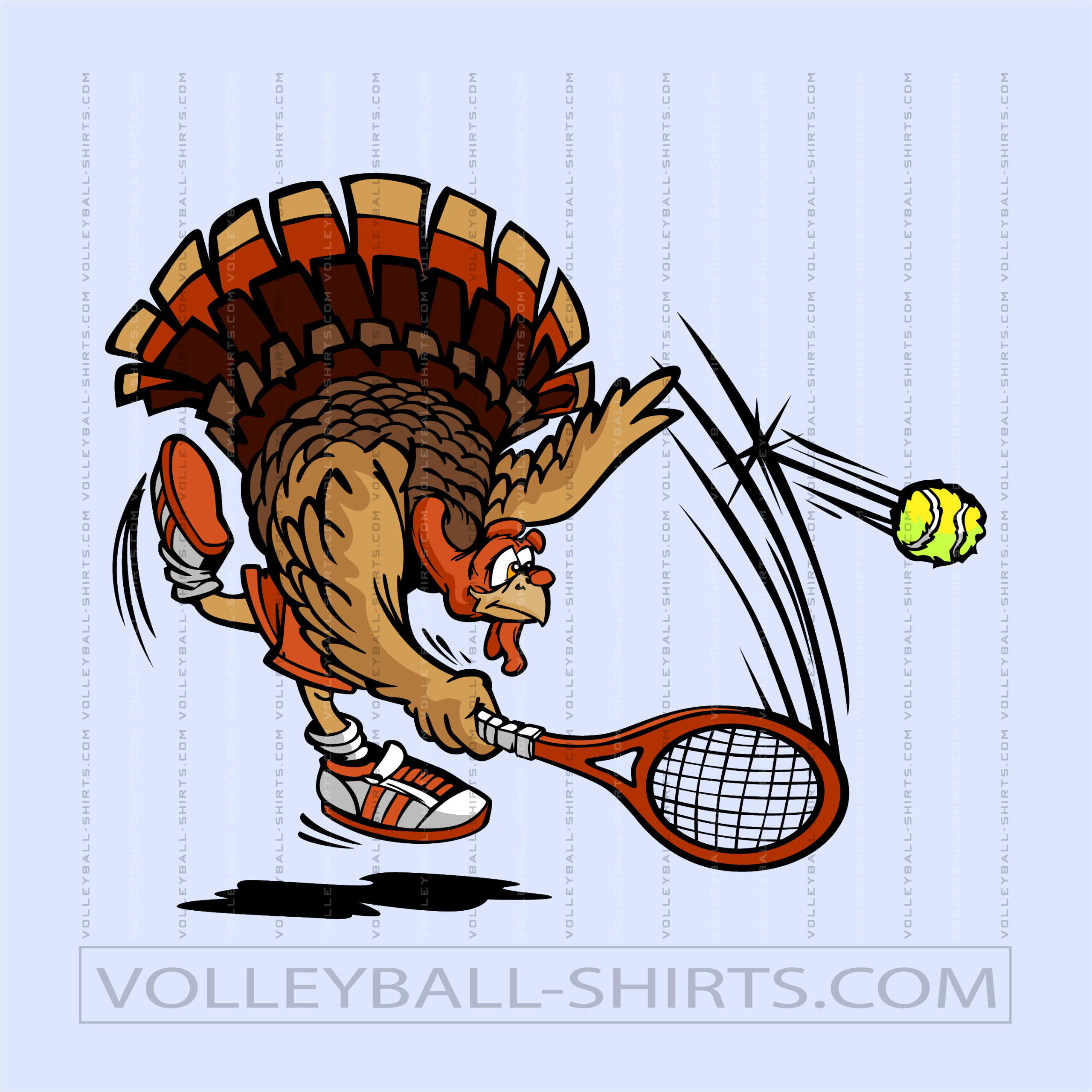 Tennis Turkey Cartoon