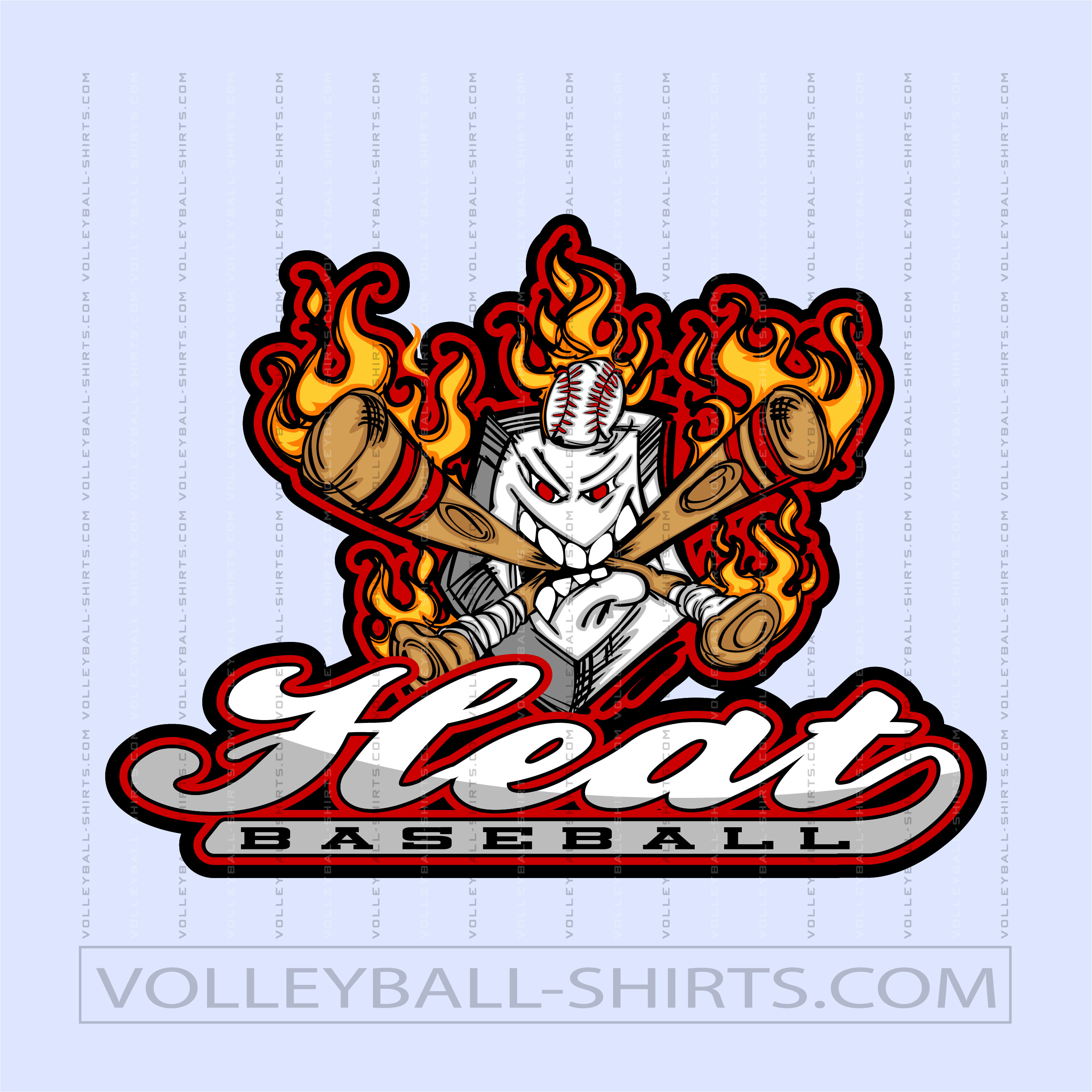 Vector Heat Baseball Logo