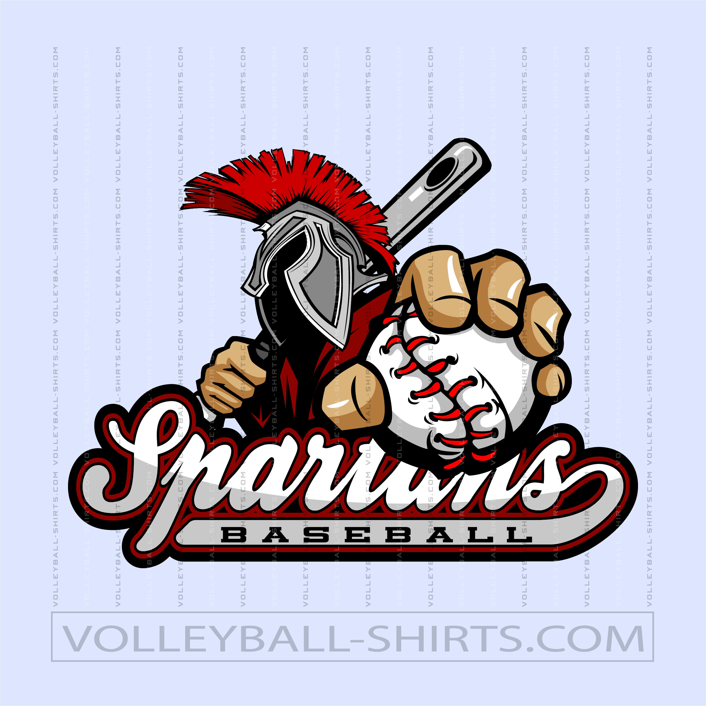Vector Spartans Baseball Logo
